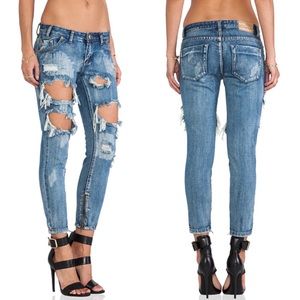 One Teaspoon Trashed Freebirds in Cobain